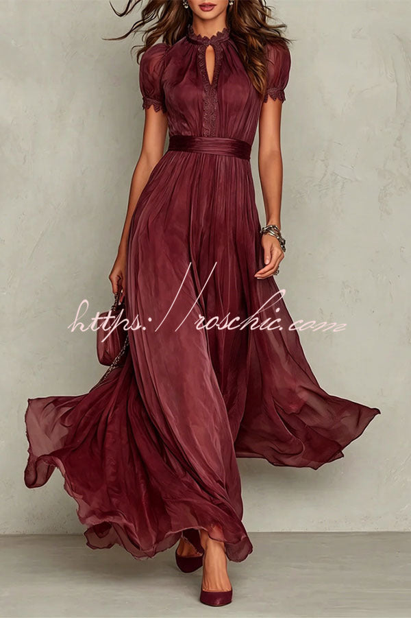 Ophelia Chiffon Maxi Dress Pink 2