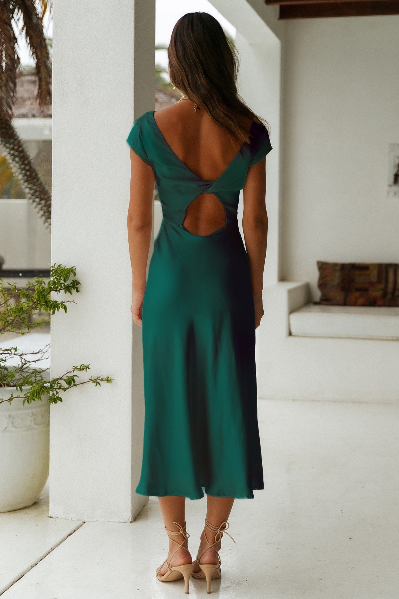 Ophelia Forest Green Maxi Dress 2