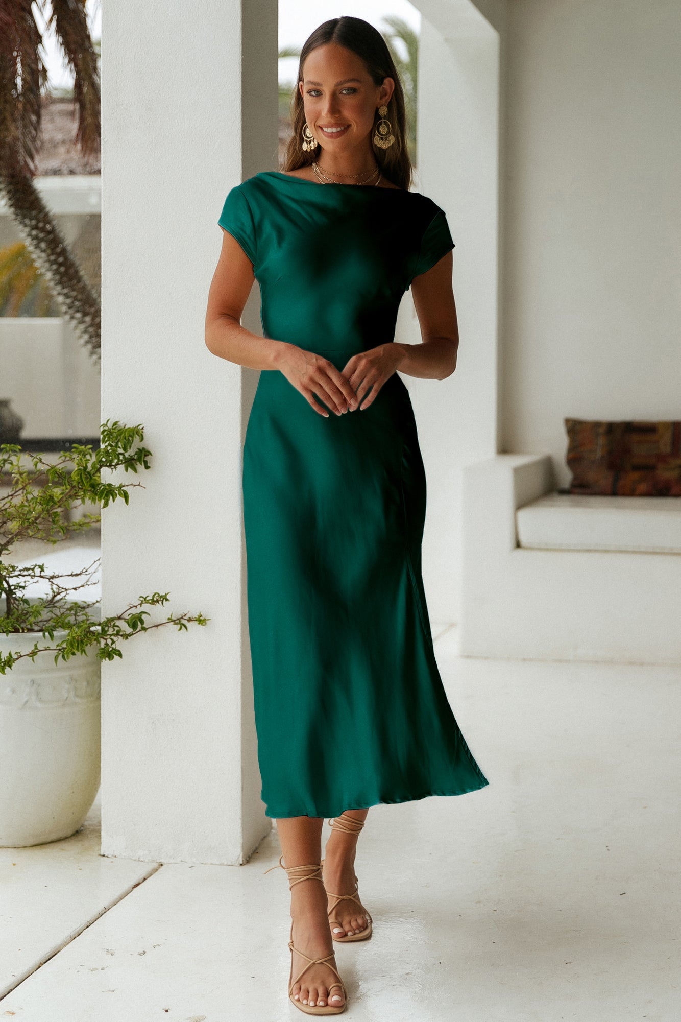 Ophelia Forest Green Maxi Dress 5