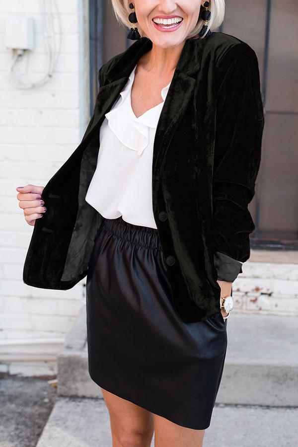 Margot Velvet Blazer Black 7