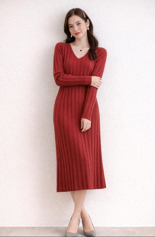 Vivienne Wool Knit Midi Dress Multi 1
