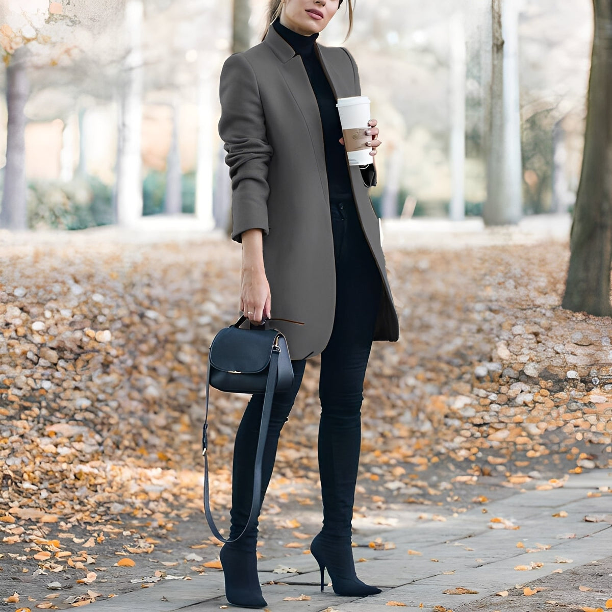 Jazmin Structured Blazer Dress Khaki 6