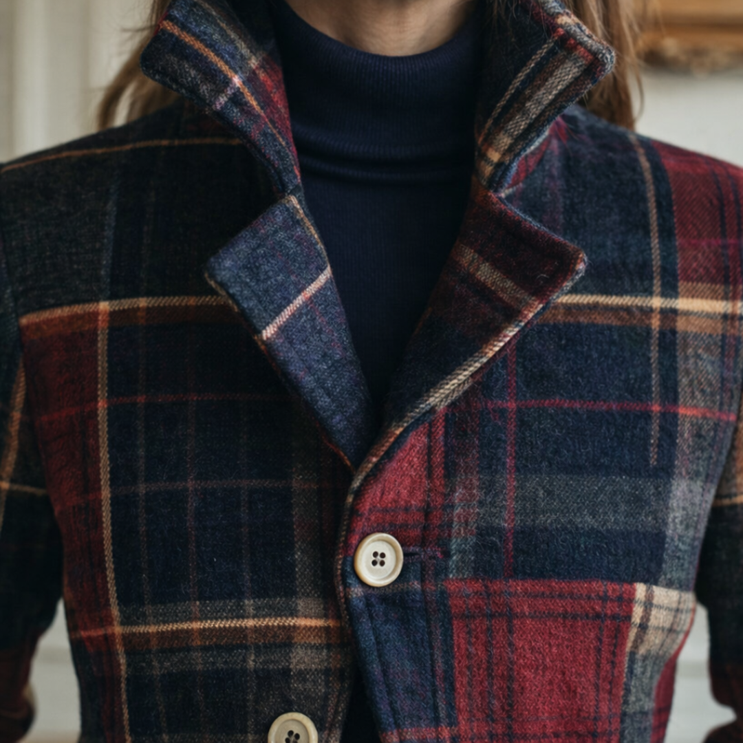 Penelope Plaid Mid-Season Coat Season Coat 4
