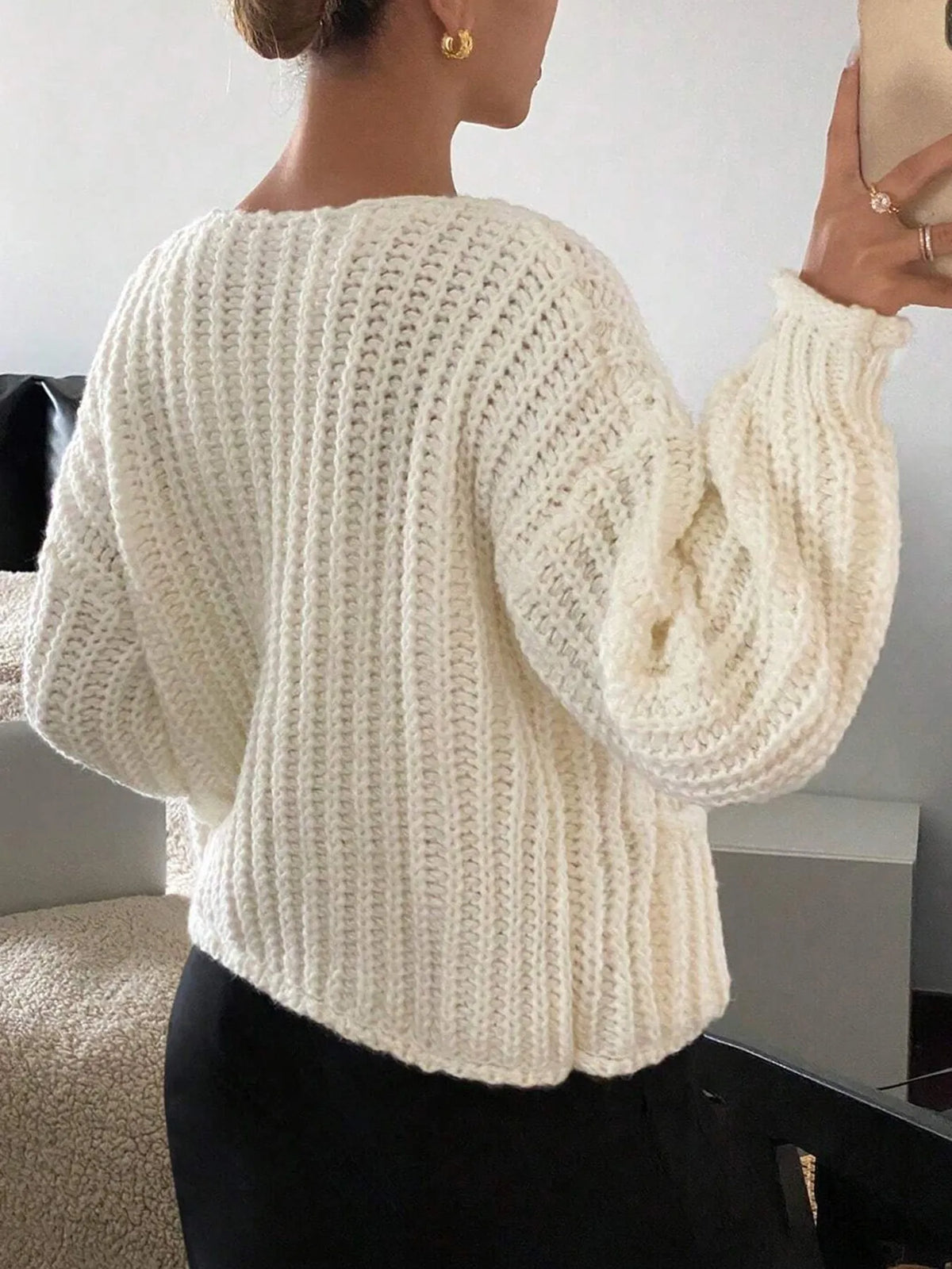 Margot Knit Cardigan Ivory 5