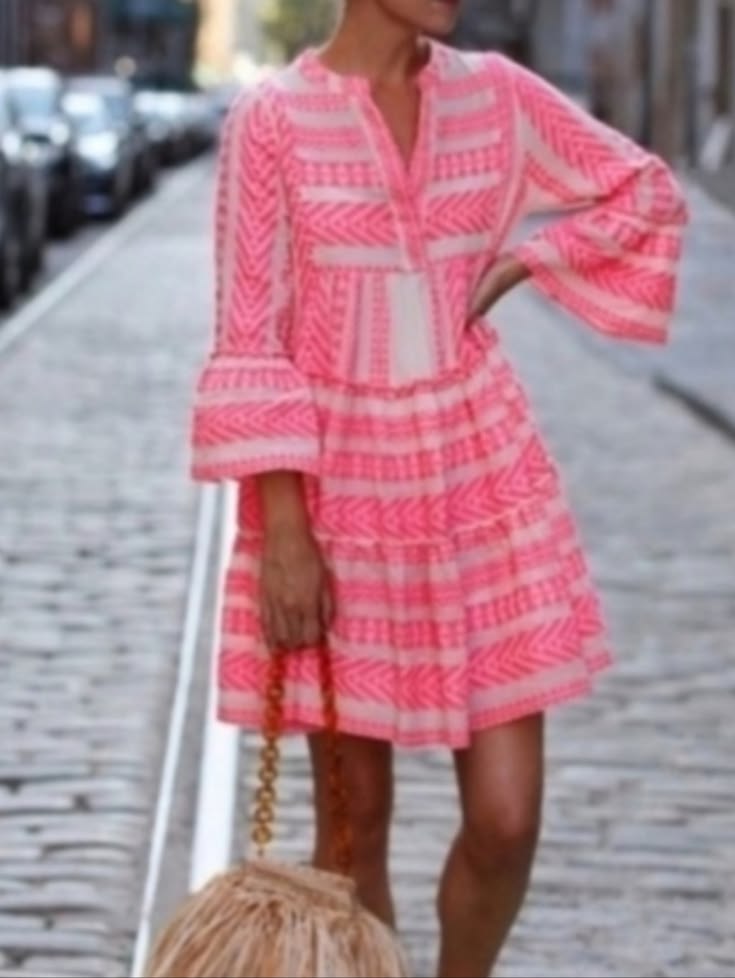 Ella Colorblock Long Sleeve Midi Dress White 1