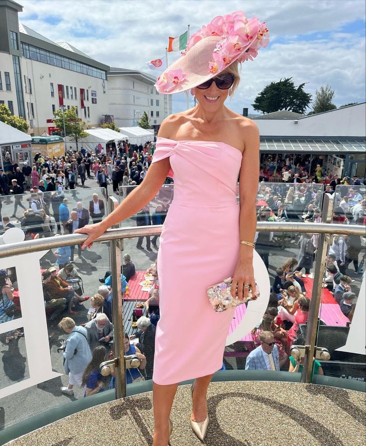 Rosalie Pink Midi Cocktail Dress 1
