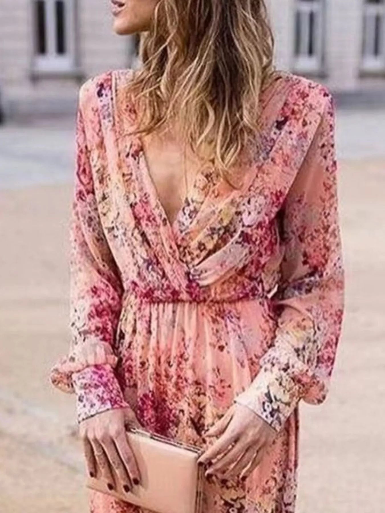 Celeste Floral Maxi Dress Pink 2