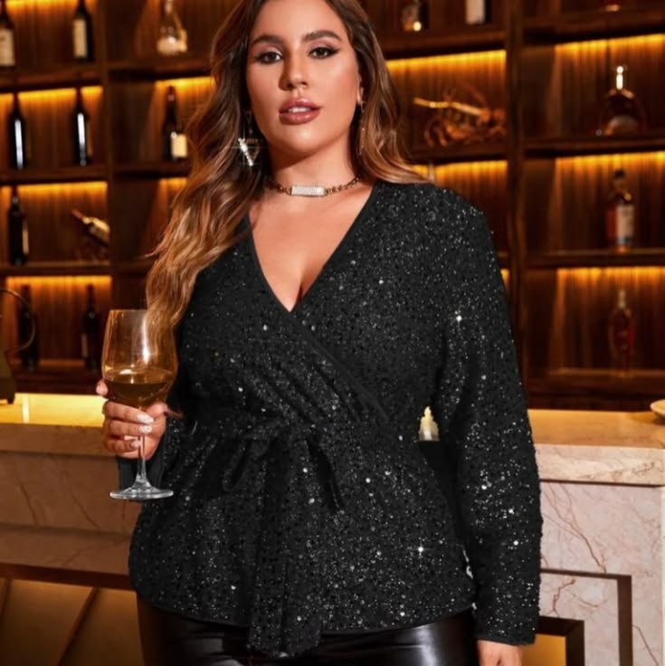 Celeste Black Sparkle Top Black 1