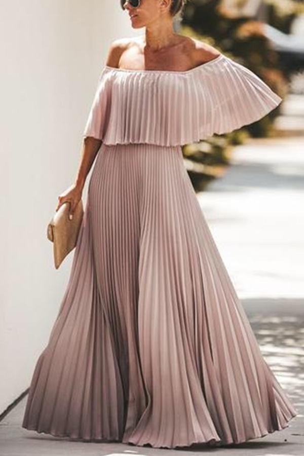 Arabella Ruffle Tiered Maxi Dress pink 6
