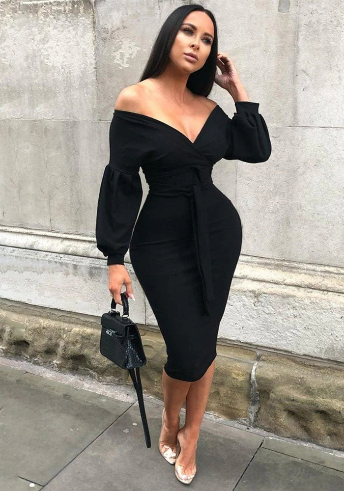 Margot Off-Shoulder Bodycon Dress Multi 1