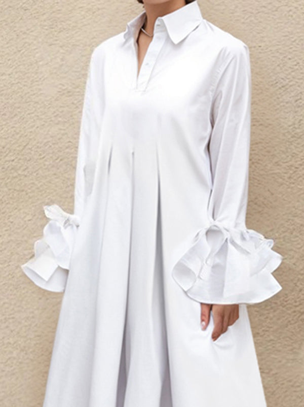Celestine Pleated Maxi Shirt Dress BLACK 5