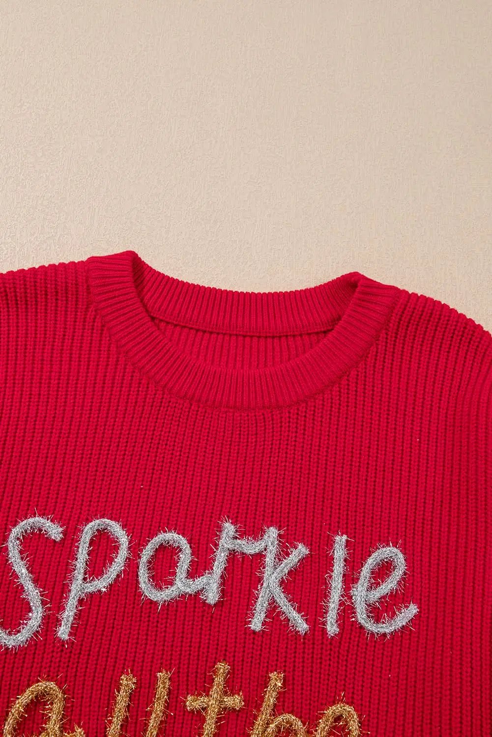 Margot Tinsel Sweater Burgundy 7