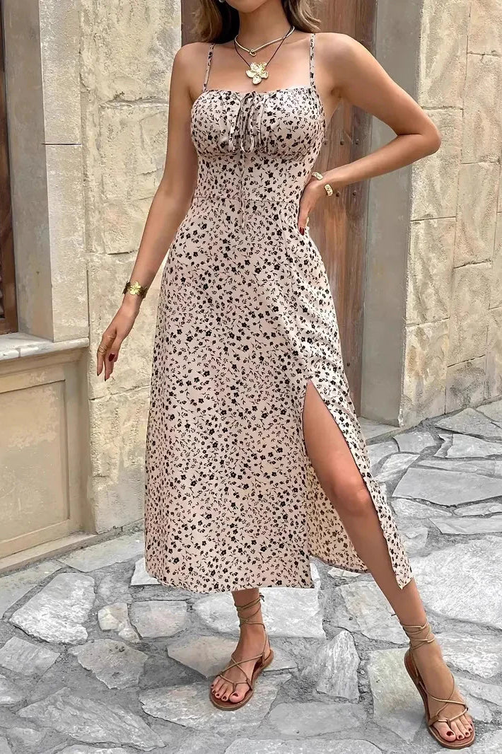 Margot Floral Spaghetti Maxi Dress Flower print 2