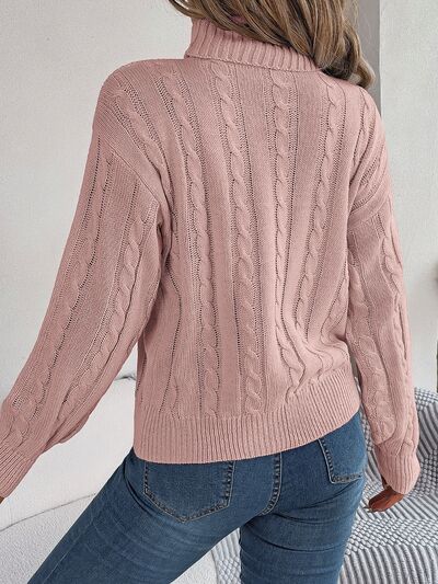 Margot Turtleneck Sweater in Dusty Pink Dusty Pink 4