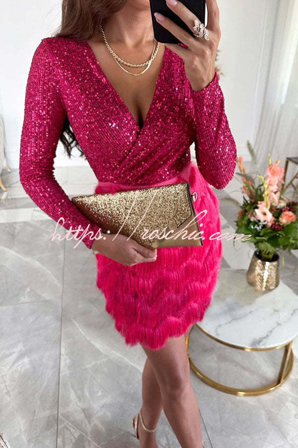 Valentina Sequin Mini Dress in Gold Gold 3