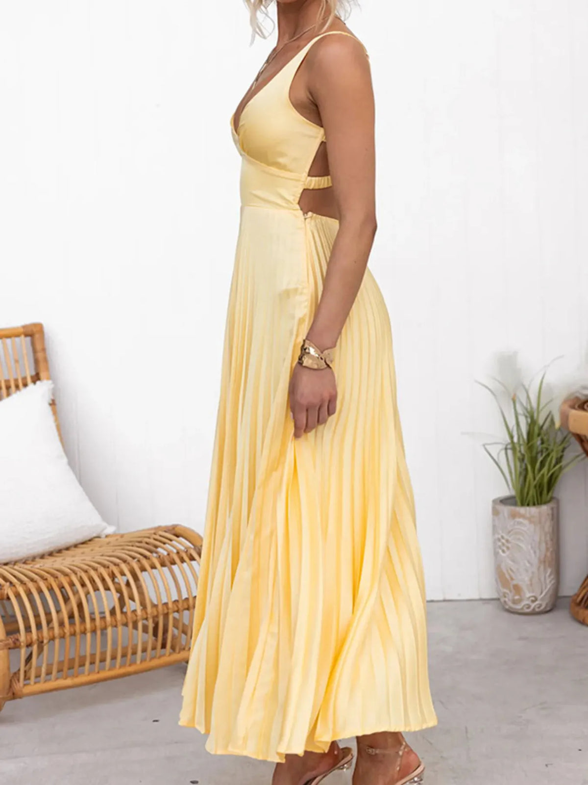 Margot Pleated Maxi Dress Multi 5