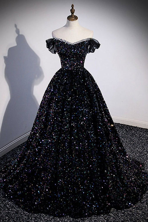 Violet Sequin Mini Dress Black 1