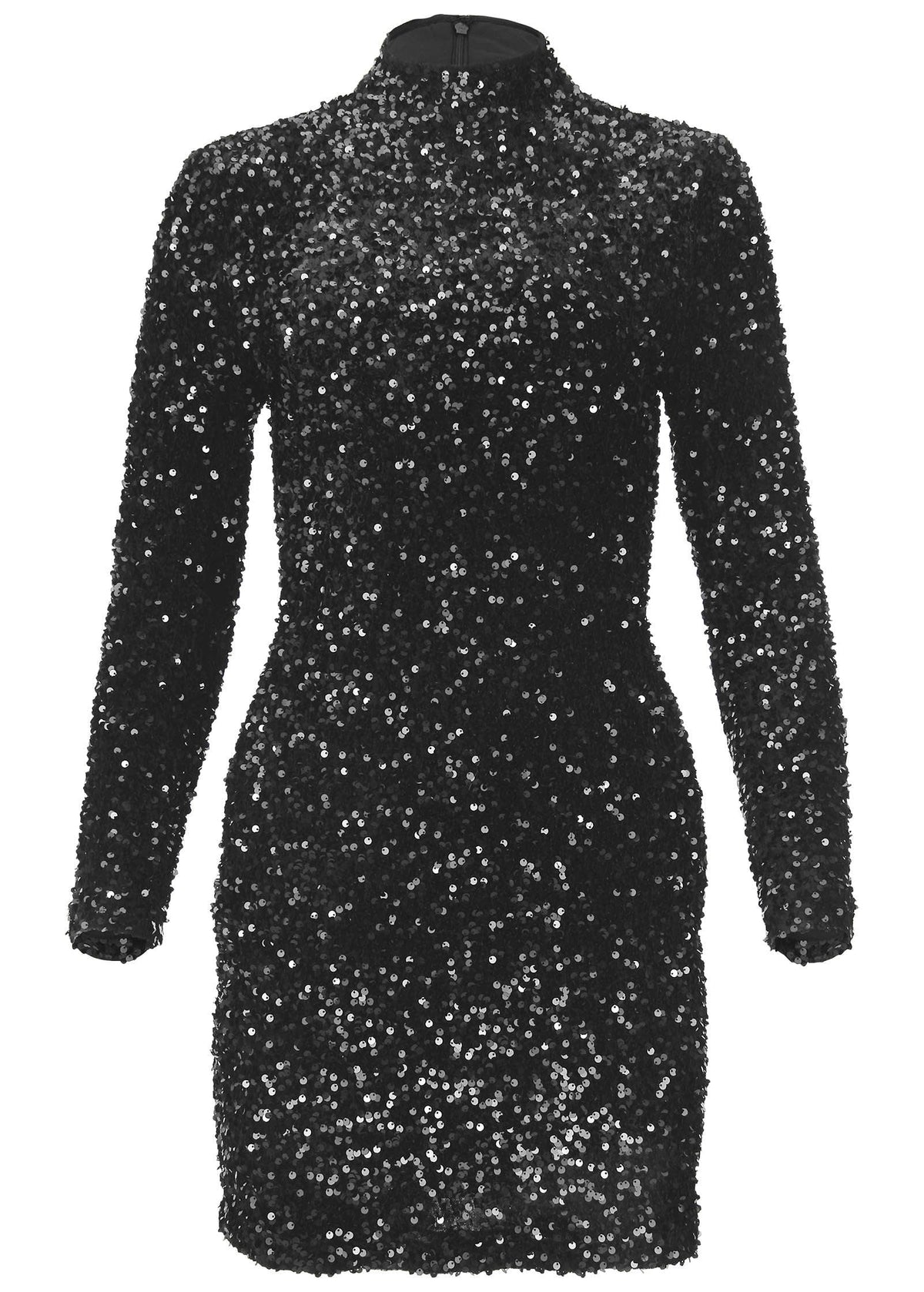 Margot Sequin Velvet Mini Dress Black 4