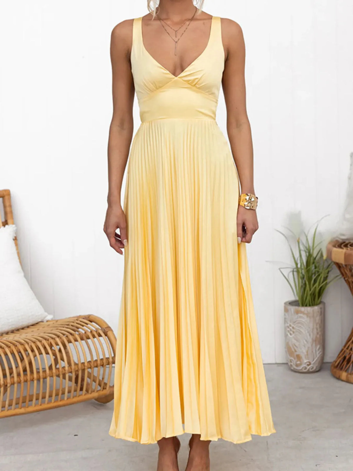 Margot Pleated Maxi Dress Multi 2