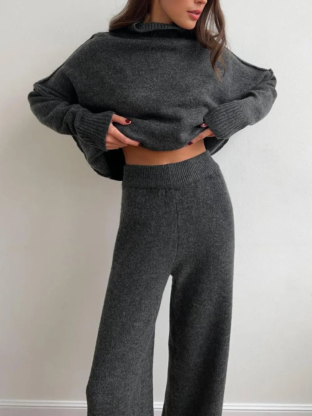 Iris Knit Two-Piece Set Dark Green 4