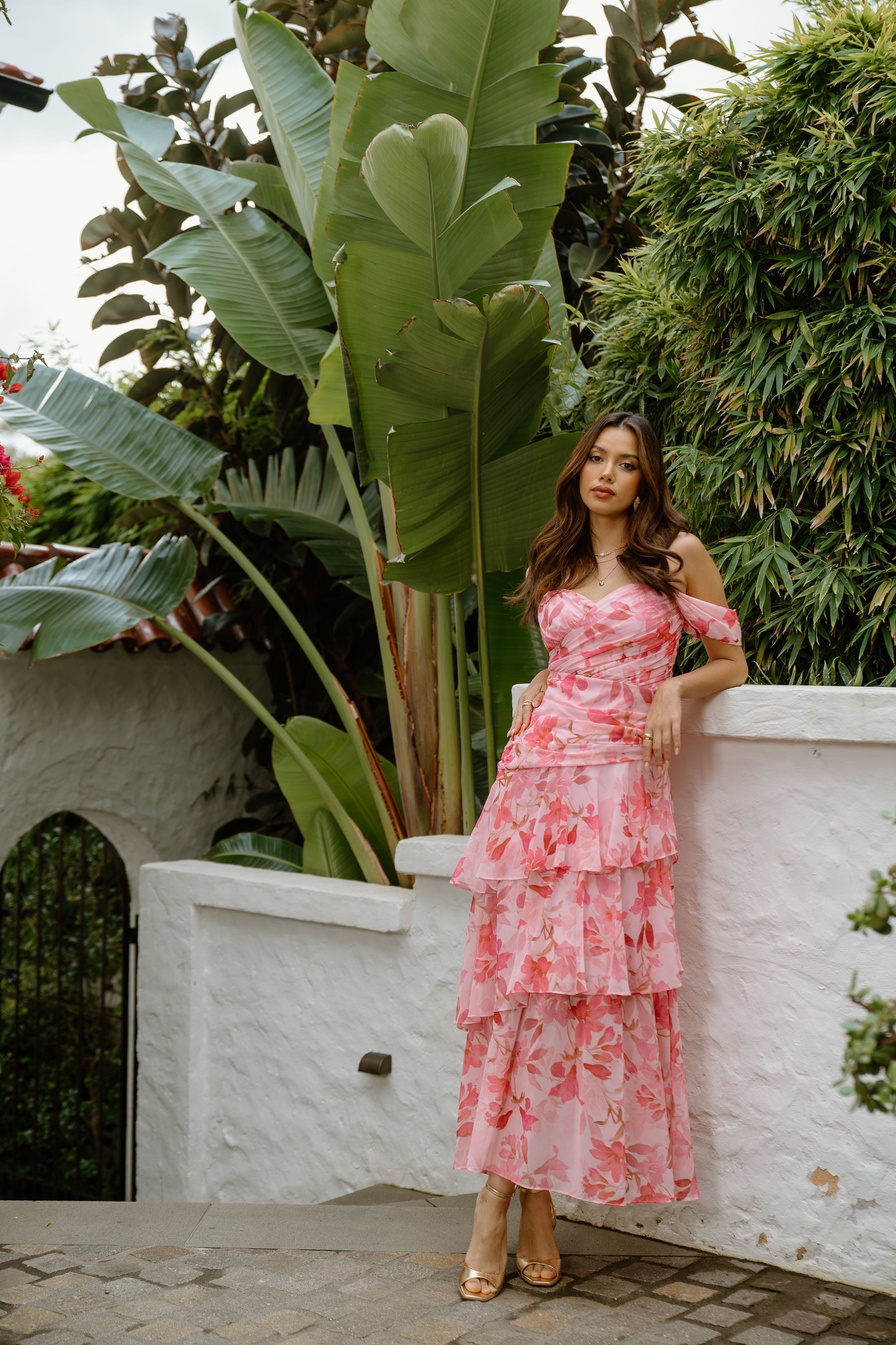 Jenna Floral Maxi Dress Pink 2