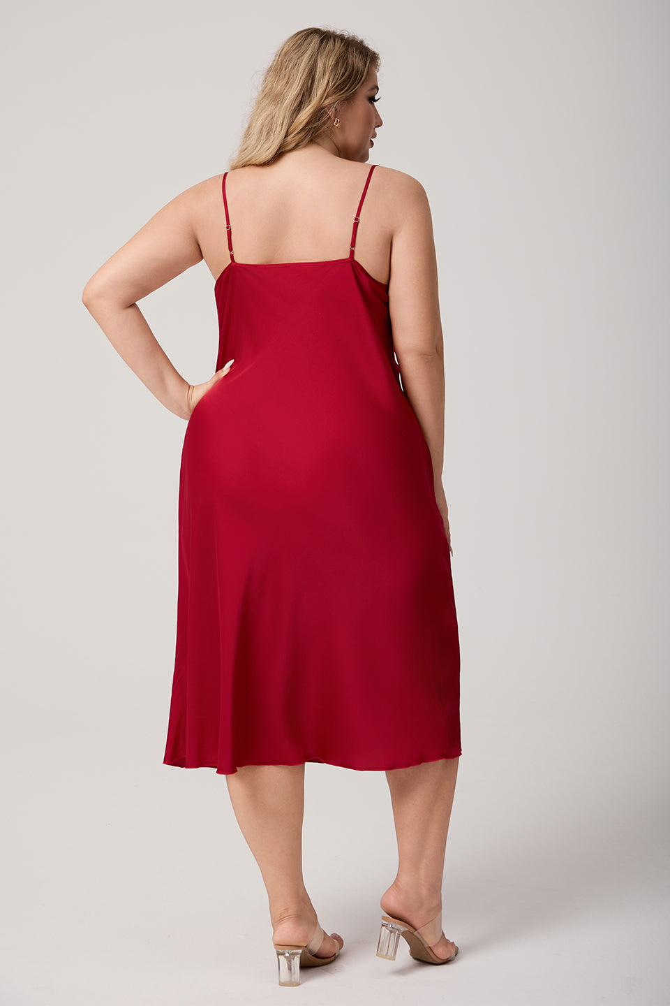 Xanthe Satin Cowl Neck Slip Dress Pink 6