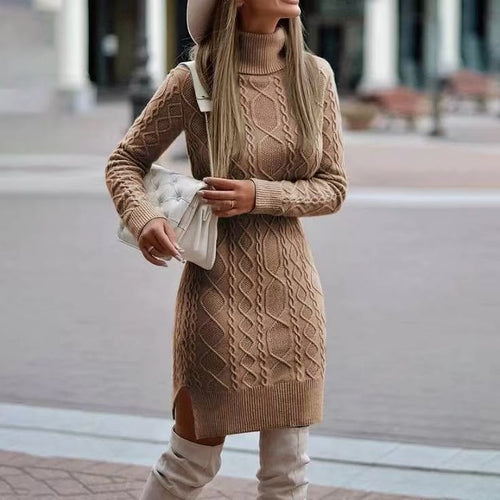 Margot Knit Sweater Dress with Wrap Hip Skirt Multi 1