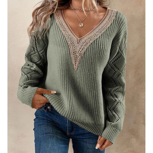 Bella Oversized Knit Sweater Green 1