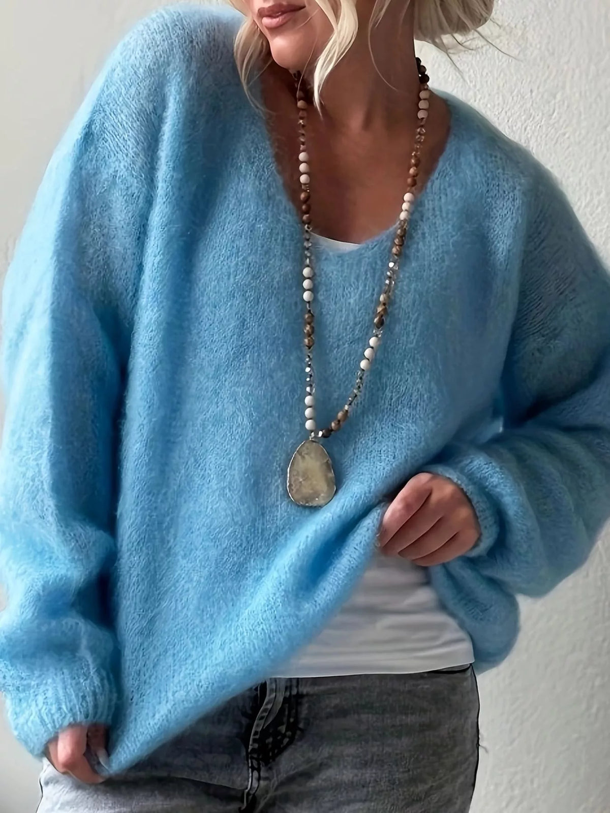Margot Knit Sweater Dress Gray 7