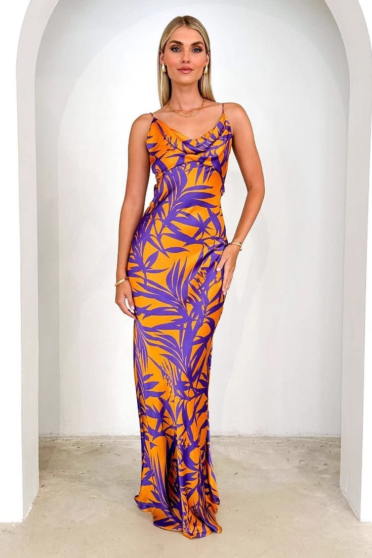 Violet Floral Maxi Dress 1