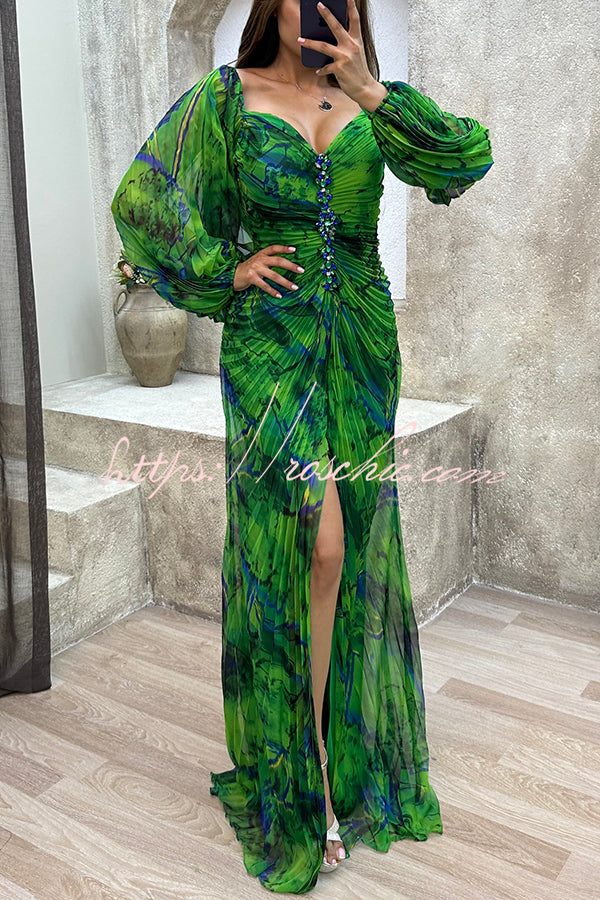 Seraphina Printed Off-Shoulder Maxi Dress Yellow 3