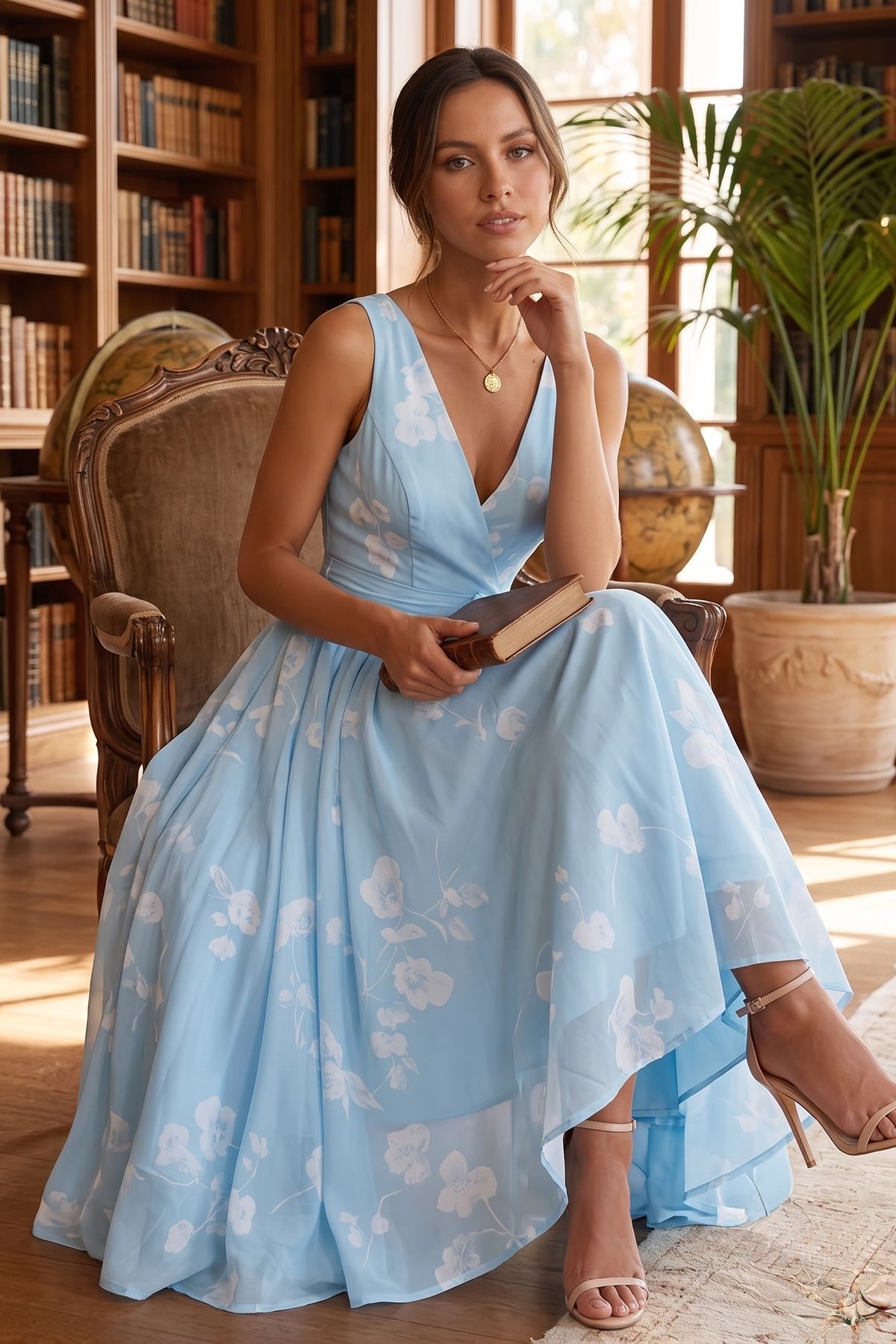 Cecilia Lace Tea-Length Dress Line Tea Length Wedding Guest Dress 936977177647 4