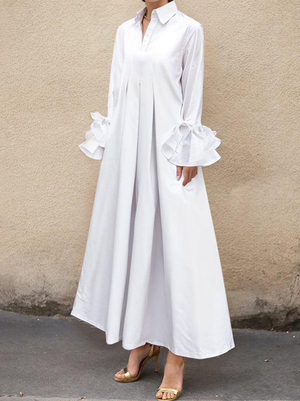 Celestine Pleated Maxi Shirt Dress BLACK 3