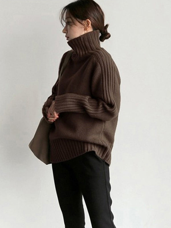 Ursula Turtleneck Sweater Dress in Deep Blue COFFEE 9