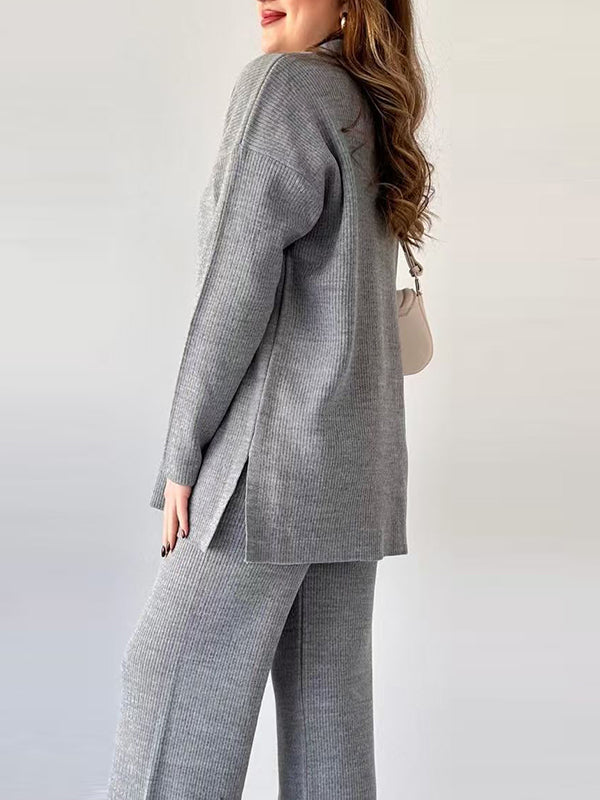 Margot Lapel Sweater Set BLACK 8