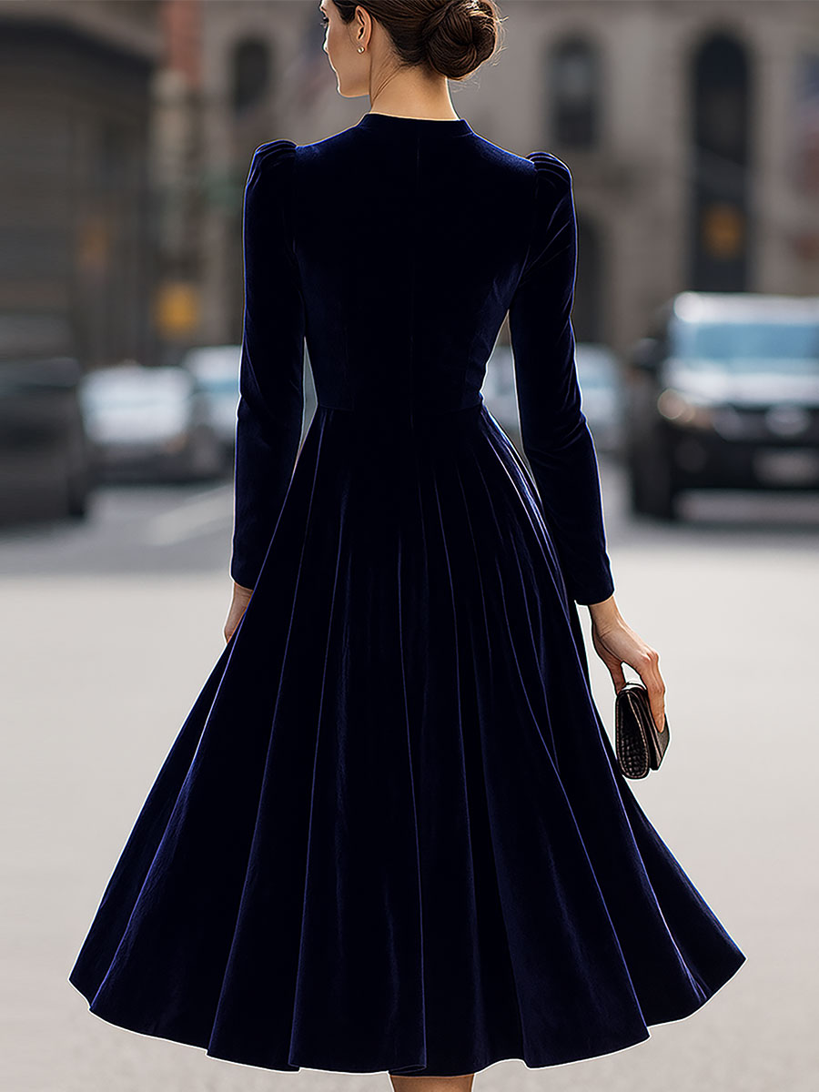 Margot Velvet Midi Dress Black 4