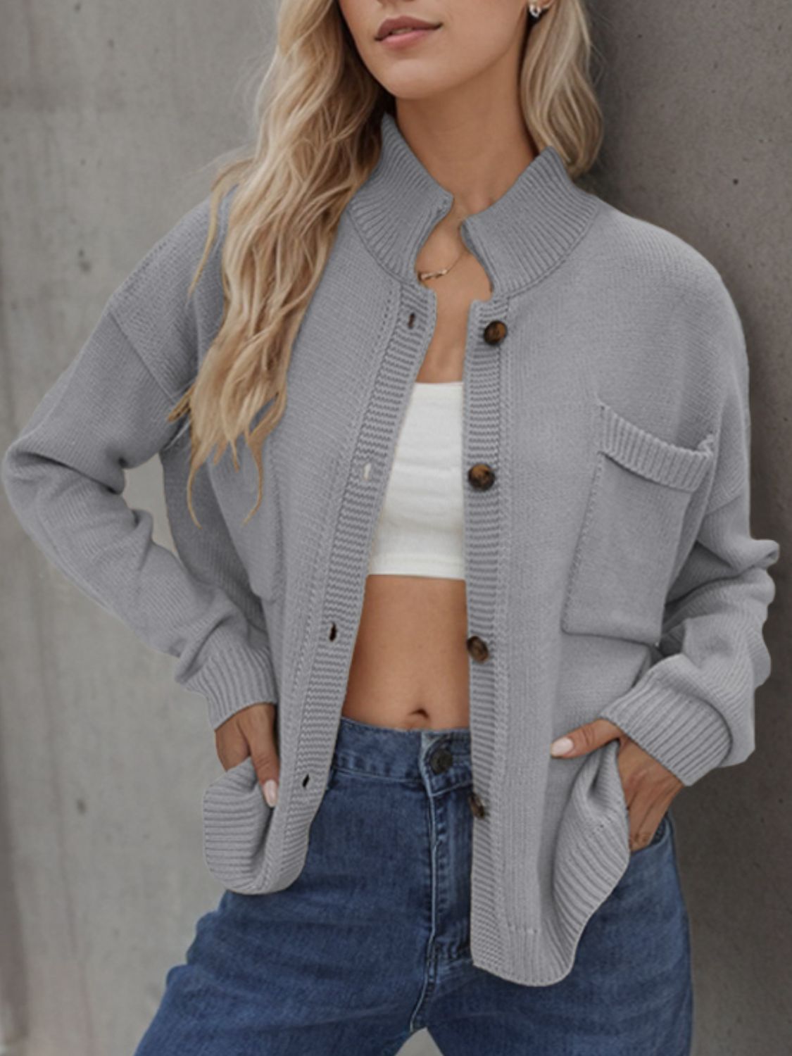 Margot Long Knit Cardigan Light Blue 8