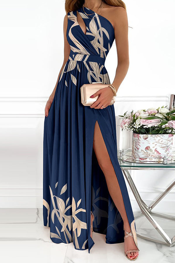 Jolie Floral One-Shoulder Maxi Dress Multicolor 6