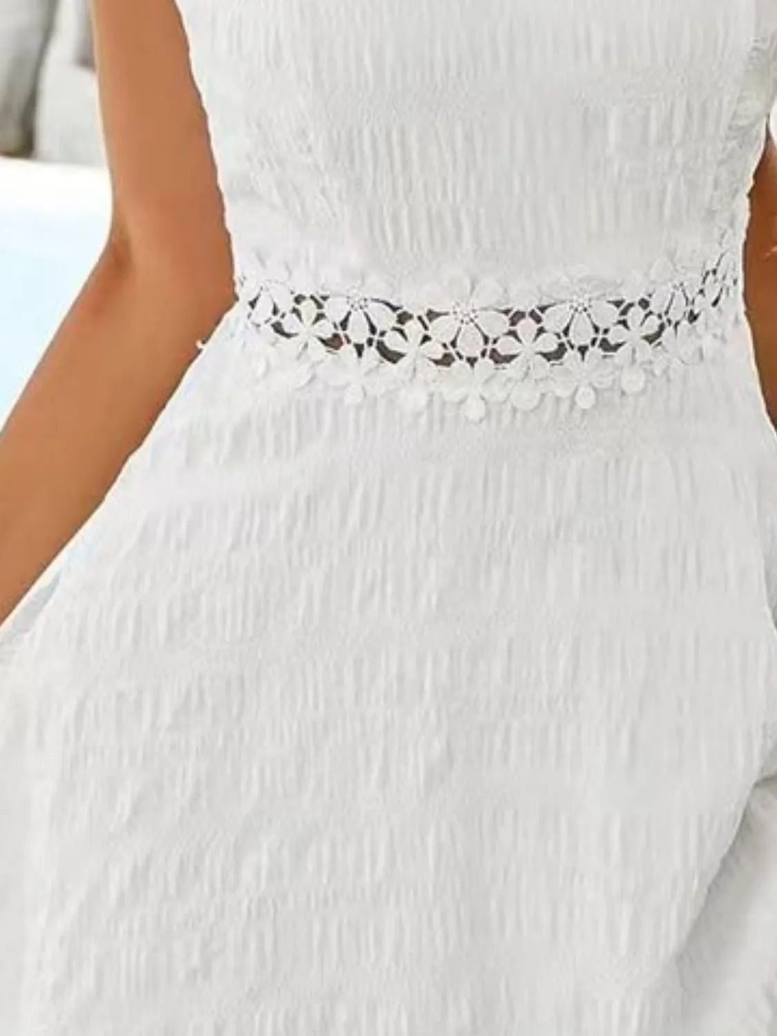 Lisette Lace Cami Mini Dress White 6
