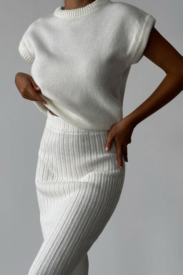 Celeste Ribbed Knit Midi Set Ash 10