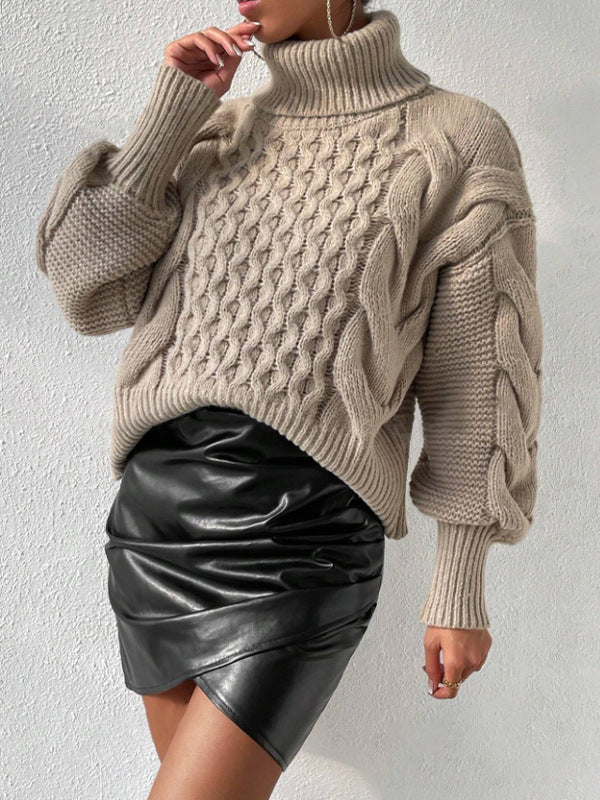 Margot Chunky Knit Sweater Camel color 7