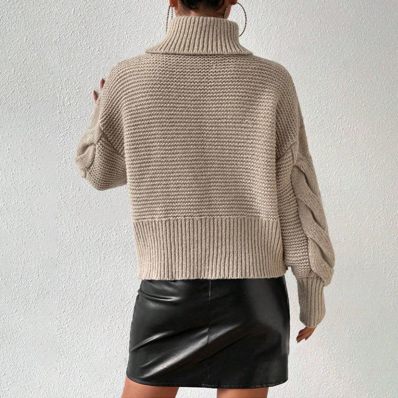 Margot Chunky Knit Sweater Camel color 4