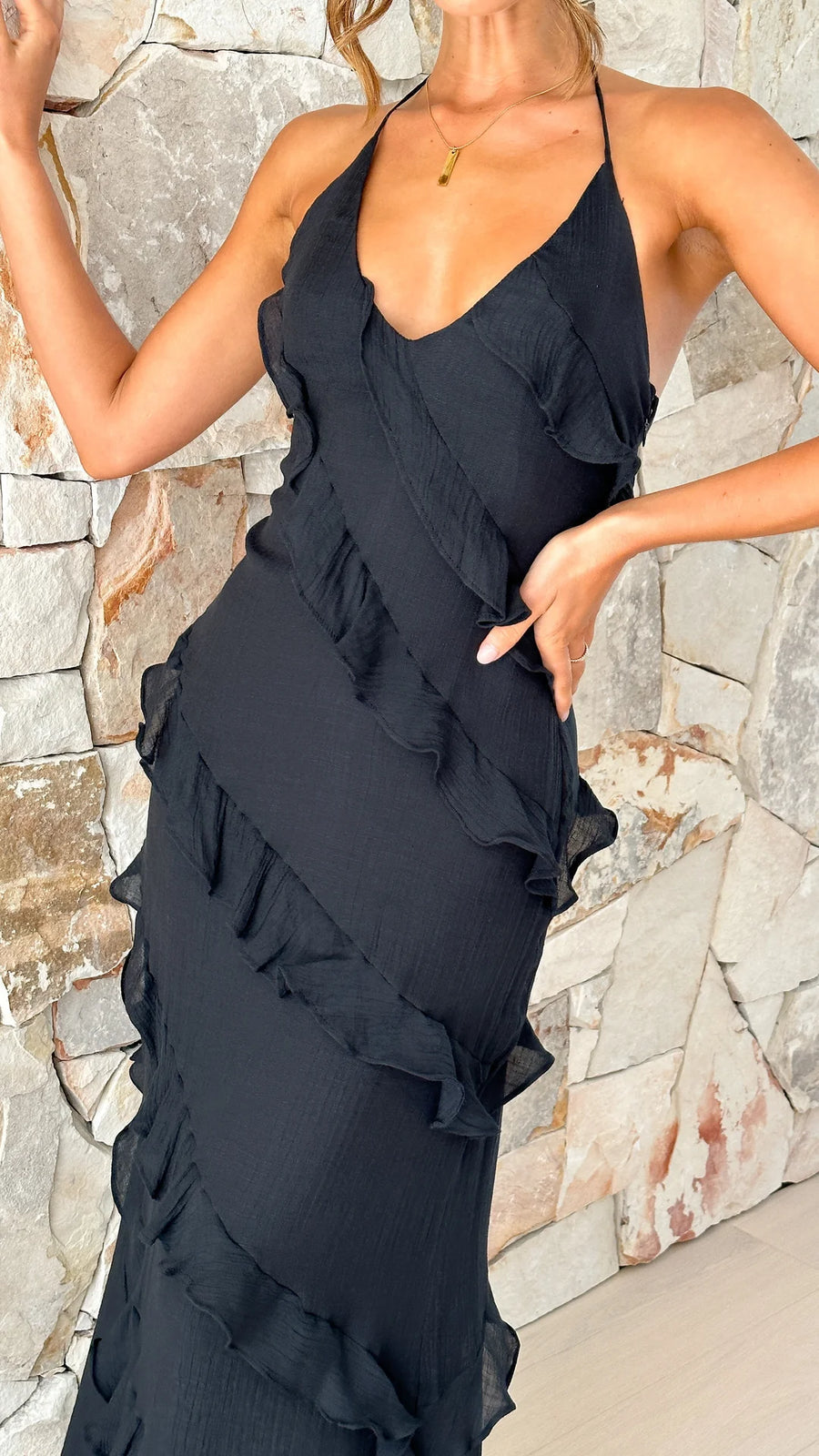 Luxe Flowing Maxi Dress Multi 4