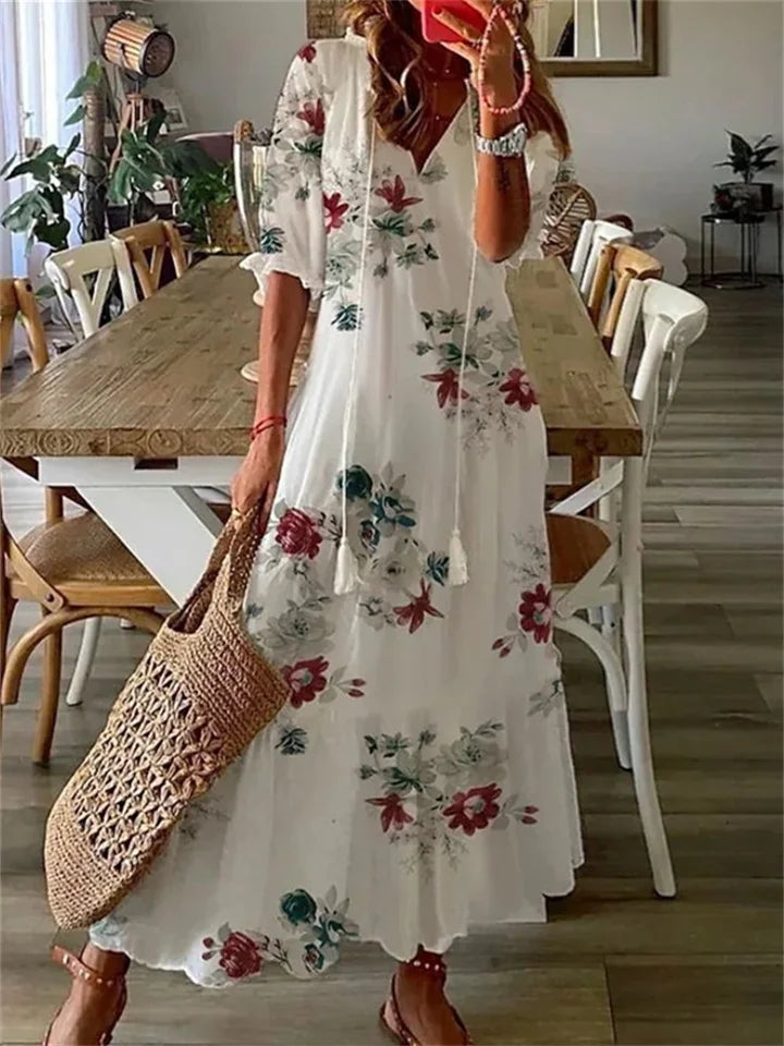 Eloise Linen Maxi Dress Sommerkleid 1
