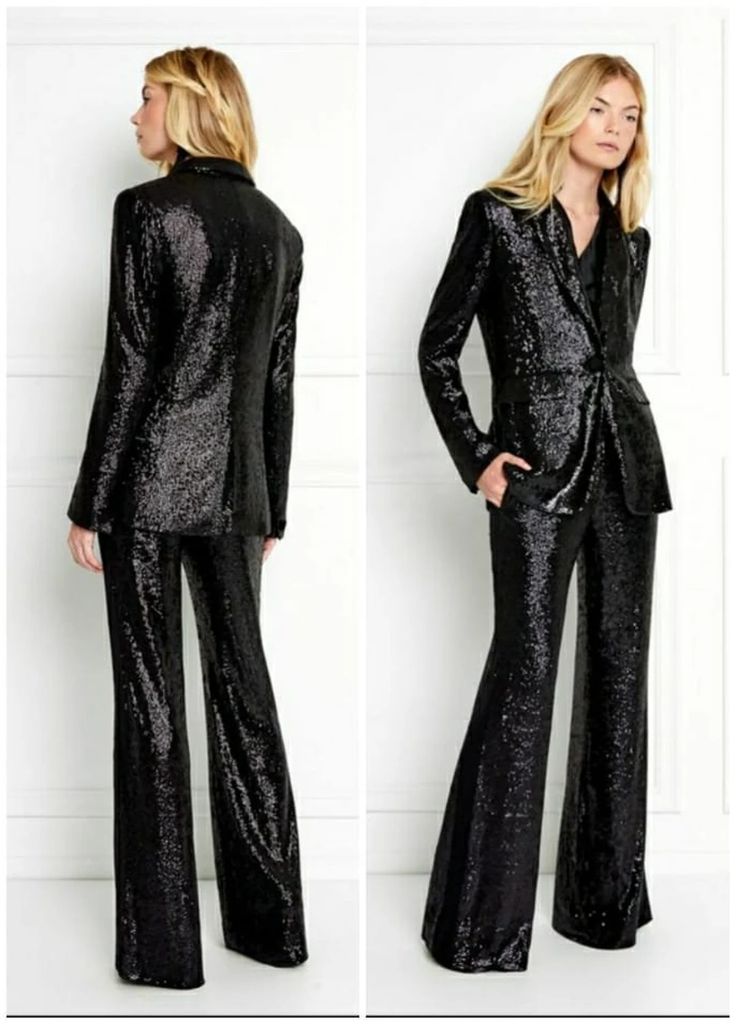 Vivienne Sequin Blazer Suit Black 1