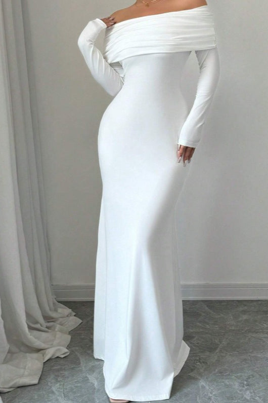 Vivienne Ruched Mermaid Maxi Dress Pink 2