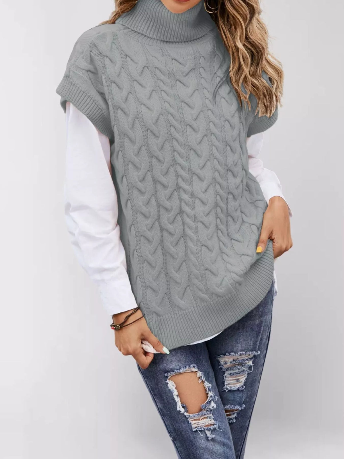 Margot Turtleneck Sweater in Apricot Apricot 7