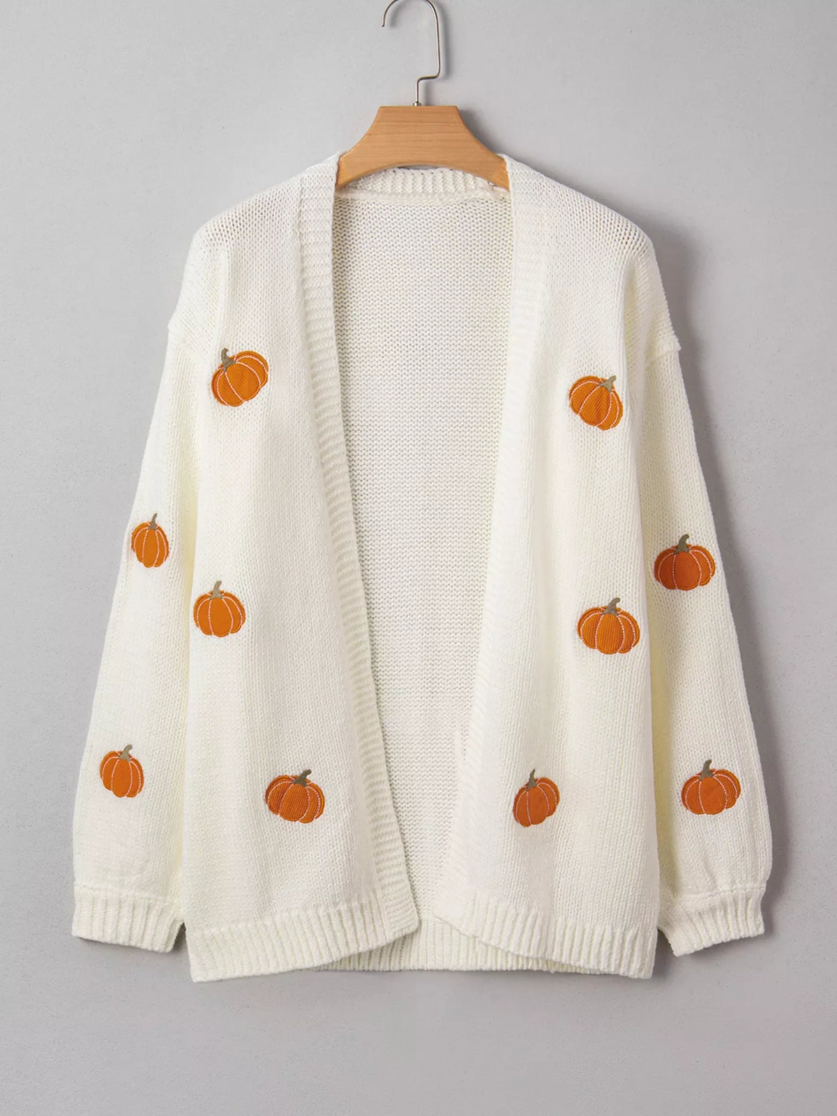 Ophelia Embroidered Knit Cardigan White 4