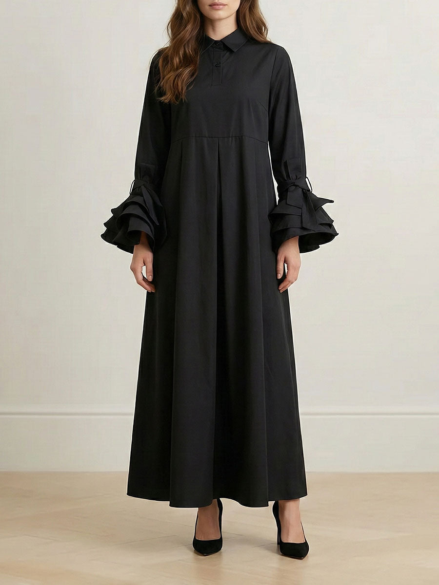 Celestine Pleated Maxi Shirt Dress WHITE 2