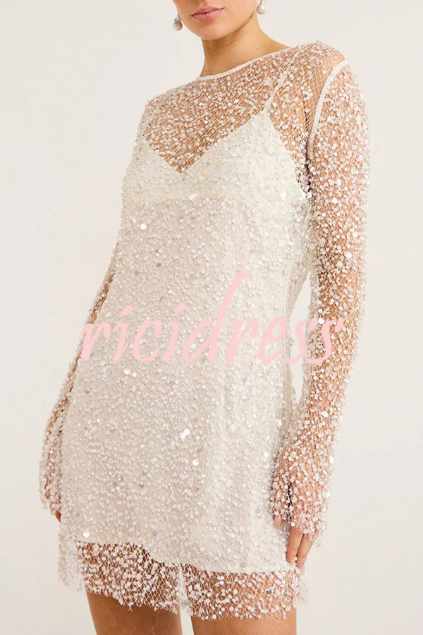 Celestine Sequin Mini Dress Black 3